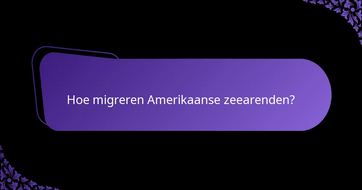 Hoe migreren Amerikaanse zeearenden?