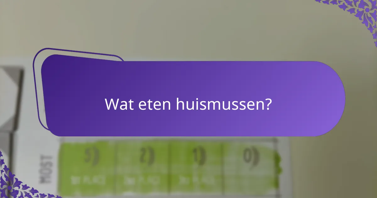 Hoe beïnvloeden sociale gedragingen de populaties van huismussen?
