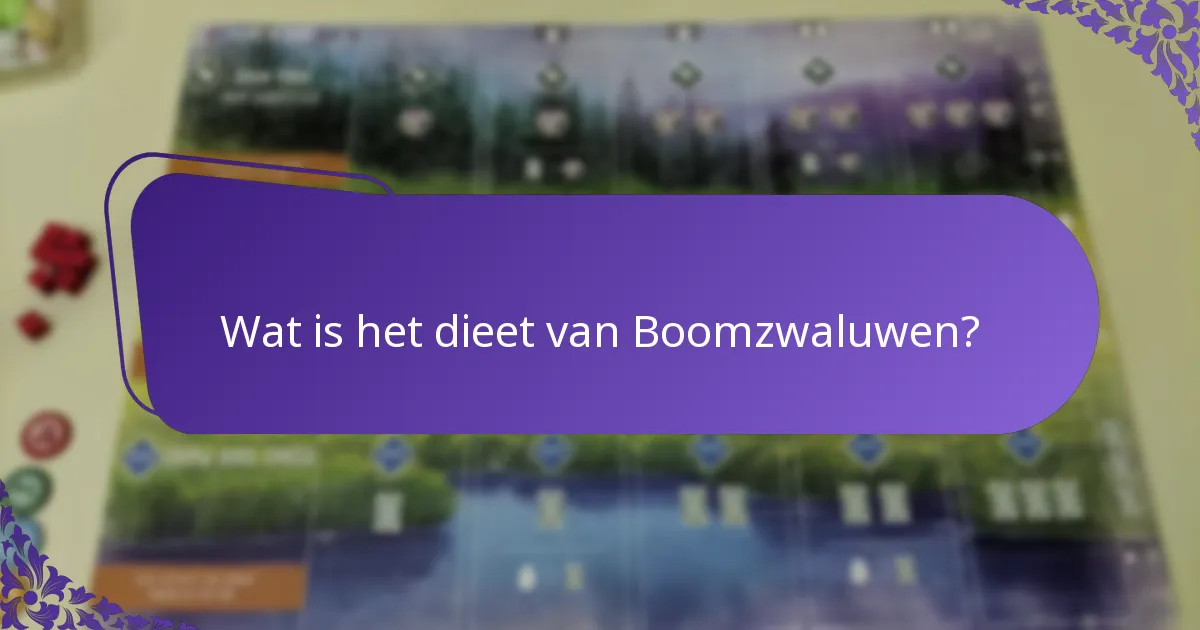 Wat is het dieet van Boomzwaluwen?