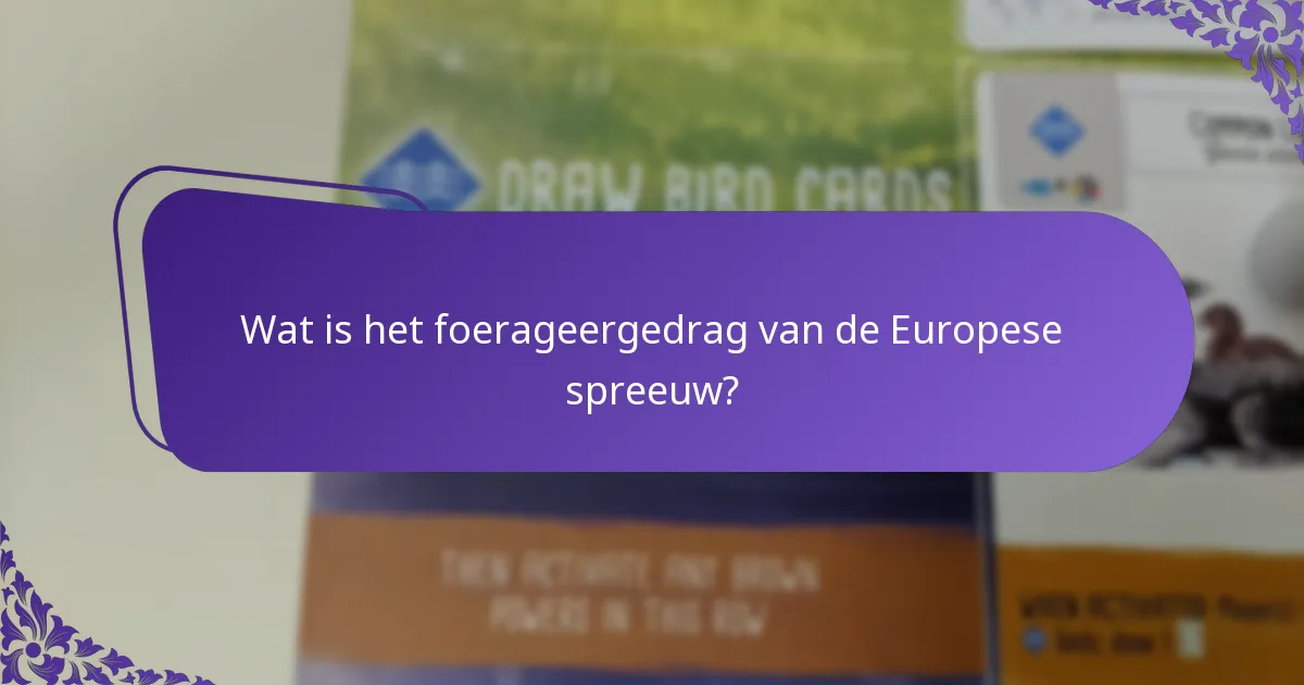 Wat zijn de ecologische impacten van de Europese spreeuw?