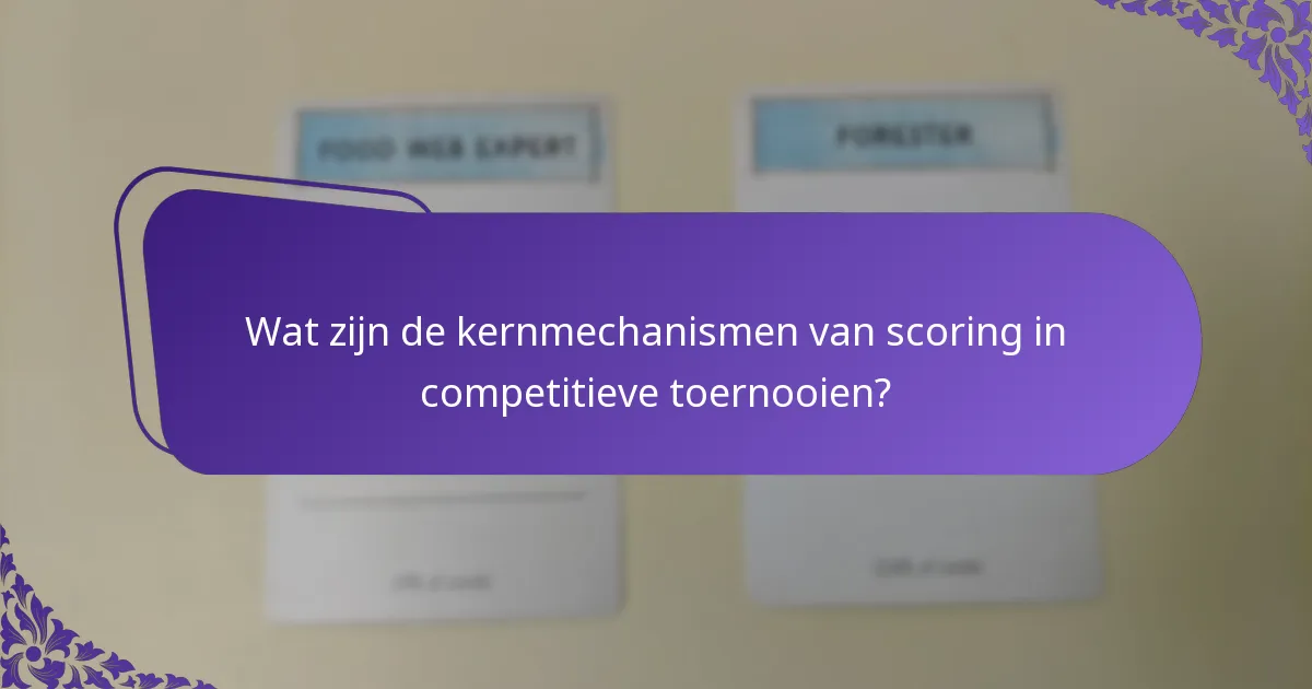 Welke variaties bestaan er in scoringssystemen voor competitieve toernooien?