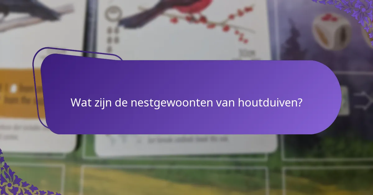 Welke conserveringsinspanningen zijn er voor houtduiven?